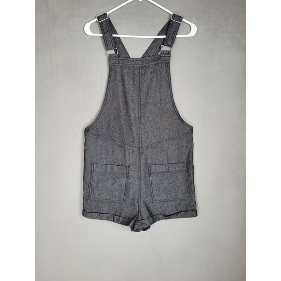 LOLOCCI Overall Shorts for Women Summer Romper Denim Jumpsuit Pockets Small - Picture 3 of 10